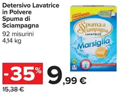 Carrefour Detersivo Lavatrice in Polvere Spuma di Sciampagna offerta