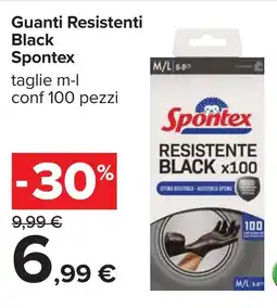 Carrefour Guanti Resistenti Black Spontex offerta