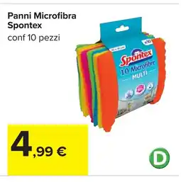 Carrefour Panni Microfibra Spontex offerta