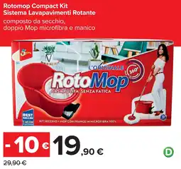 Carrefour Rotomop Compact Kit Sistema Lavapavimenti Rotante offerta