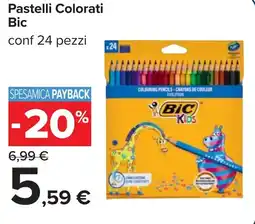 Carrefour Pastelli Colorati Bic offerta