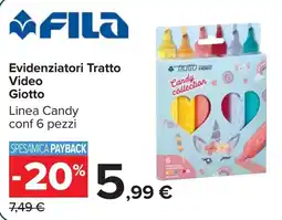 Carrefour Evidenziatori Tratto Video Giotto offerta