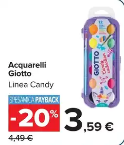 Carrefour Acquarelli Giotto offerta