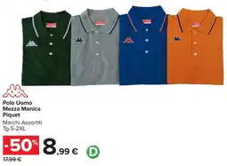 Carrefour Polo Uomo Mezza Manica Piquet offerta
