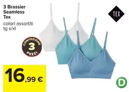 Carrefour 3 Brassier Seamless Tex offerta