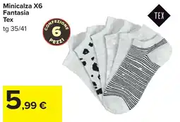 Carrefour Minicalza X6 Fantasia Tex offerta