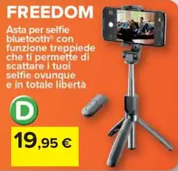 Carrefour FREEDOM Asta per selfie bluetooth offerta