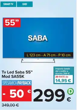 Carrefour Tv Led Saba 55" Mod SA55K SABA offerta