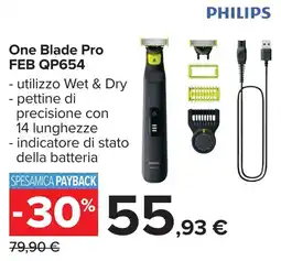 Carrefour PHILIPS One Blade Pro FEB QP654 offerta