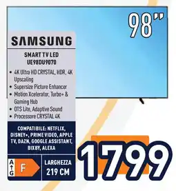 Unieuro SAMSUNG SMART TV LED UE98DU9070 offerta
