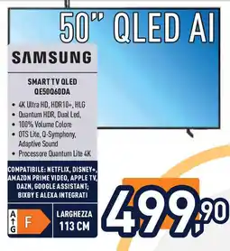 Unieuro SAMSUNG SMART TV QLED QE50Q60DA offerta