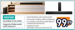 Unieuro Soundbar 2.1 ch 240W Supporta Dolby Audio e DTS Virtual: X offerta