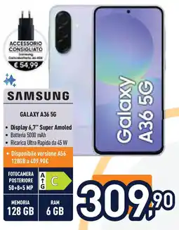 Unieuro SAMSUNG GALAXY A36 5G offerta