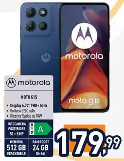Unieuro motorola MOTO G15 offerta