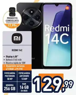 Unieuro Redmi 14C offerta