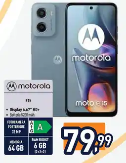 Unieuro motorola E15 offerta
