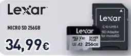 Unieuro Lexar MICRO SD 256GB offerta