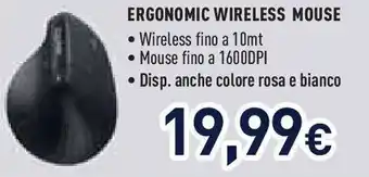 Unieuro Ergonomic wireless mouse offerta