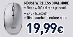 Unieuro Mouse wireless dual mode offerta