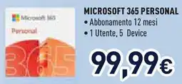Unieuro Microsoft 365 personal offerta