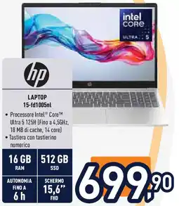 Unieuro hp LAPTOP 15-fd1005nl offerta