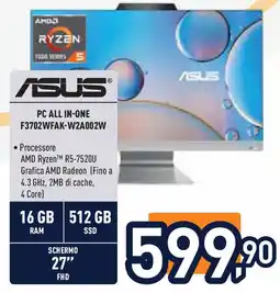 Unieuro ASUS PC ALL IN-ONE F3702WFAK-W2A002W offerta