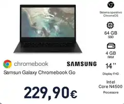 Unieuro SAMSUNG Galaxy Chromebook Go offerta