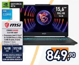Unieuro msi CYBORG GAMING 15 A13VE-603IT offerta