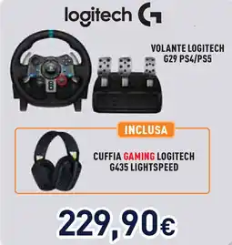 Unieuro logitech VOLANTE LOGITECH G29 PS4/PS5 offerta