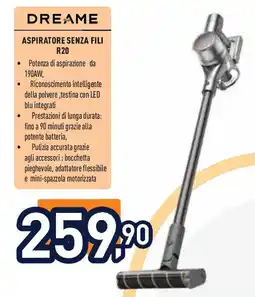 Unieuro DREAME ASPIRATORE SENZA FILI R20 offerta