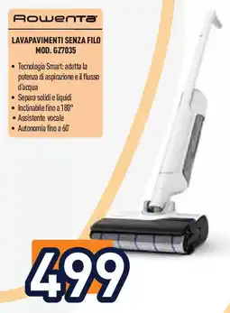Unieuro Rowenta LAVAPAVIMENTI SENZA FILO MOD. GZ7035 offerta