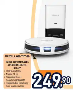 Unieuro Rowenta robot aspirapolvere X PLORER SERIE 70+ RR8497 offerta