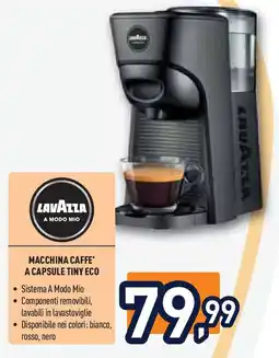 Unieuro LAVAZZA macchina caffe' a capsule tiny eco offerta