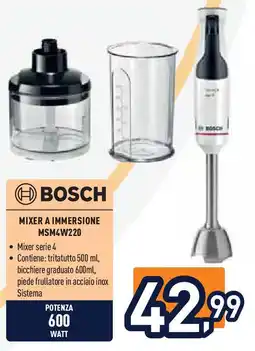 Unieuro BOSCH MIXER A IMMERSIONE MSM4W220 offerta