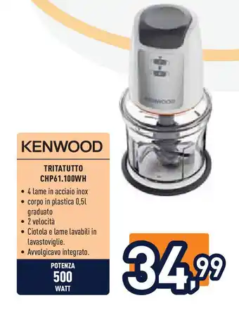 Unieuro KENWOOD TRITATUTTO CHP61.100WH offerta