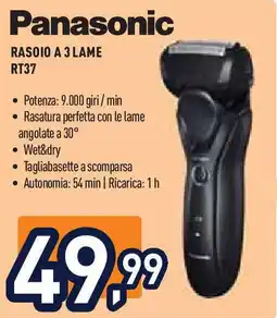 Unieuro Panasonic RASOIO A 3 LAME RT37 offerta