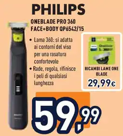 Unieuro PHILIPS ONEBLADE PRO 360 FACE+BODY QP6542/15 offerta