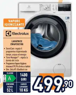 Unieuro Electrolux LAVATRICE EW6FCH210G offerta