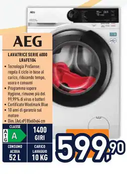 Unieuro AEG Lavatrice SERIE 6000 LR6FE104 offerta