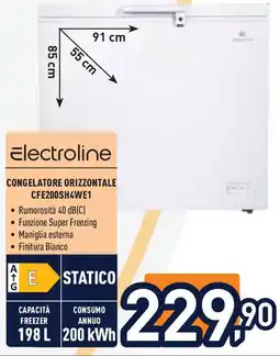 Unieuro Electroline congelatore orizzontale CFE200SH4WE1 offerta