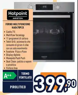 Unieuro Hotpoint forno multifunzione HA0478PZX offerta