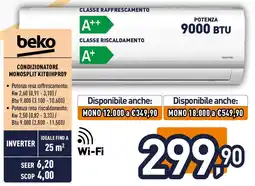 Unieuro beko Condizionatore monosplit KITBIHPRO9 offerta