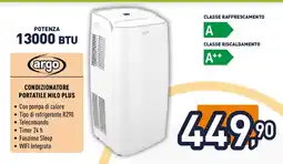 Unieuro argo Condizionatore portatile milo plus offerta