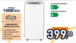 Unieuro Argo condizionatore portatile kall plus offerta