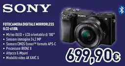 Unieuro SONY fotocamera digitale mirrorlessI LCE-6100L offerta