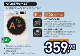 Unieuro Hotpoint lavatrice a carica frontale NG847WMAIT offerta