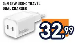 Unieuro ioplee GaN 45W USB-C TRAVEL DUAL CHARGER offerta