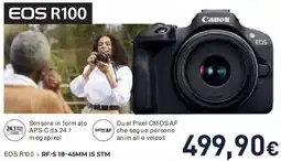 Unieuro Canon EOS R100 + RF-S 18-45MM IS STM offerta