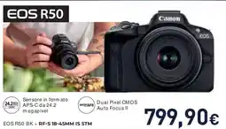 Unieuro Canon EOS R50 BK + RF-S 18-45MM IS STM offerta