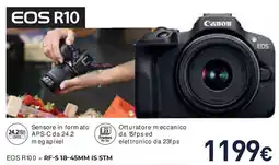 Unieuro Canon EOS R100 + RF-S 18-45MM IS STM offerta